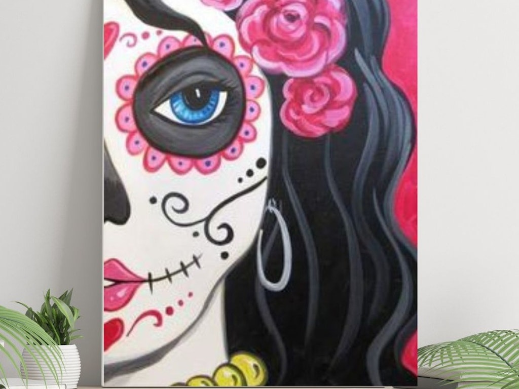 Paint a Sugar Skull on Canvas